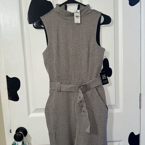 Express Black and White Houndstooth jumpsuit